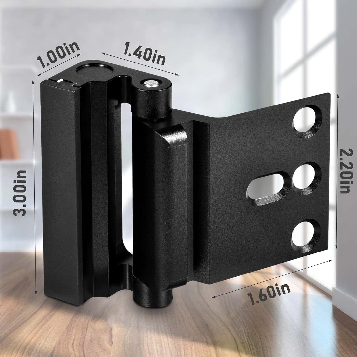 Home Security Door Reinforcement Lock, Black