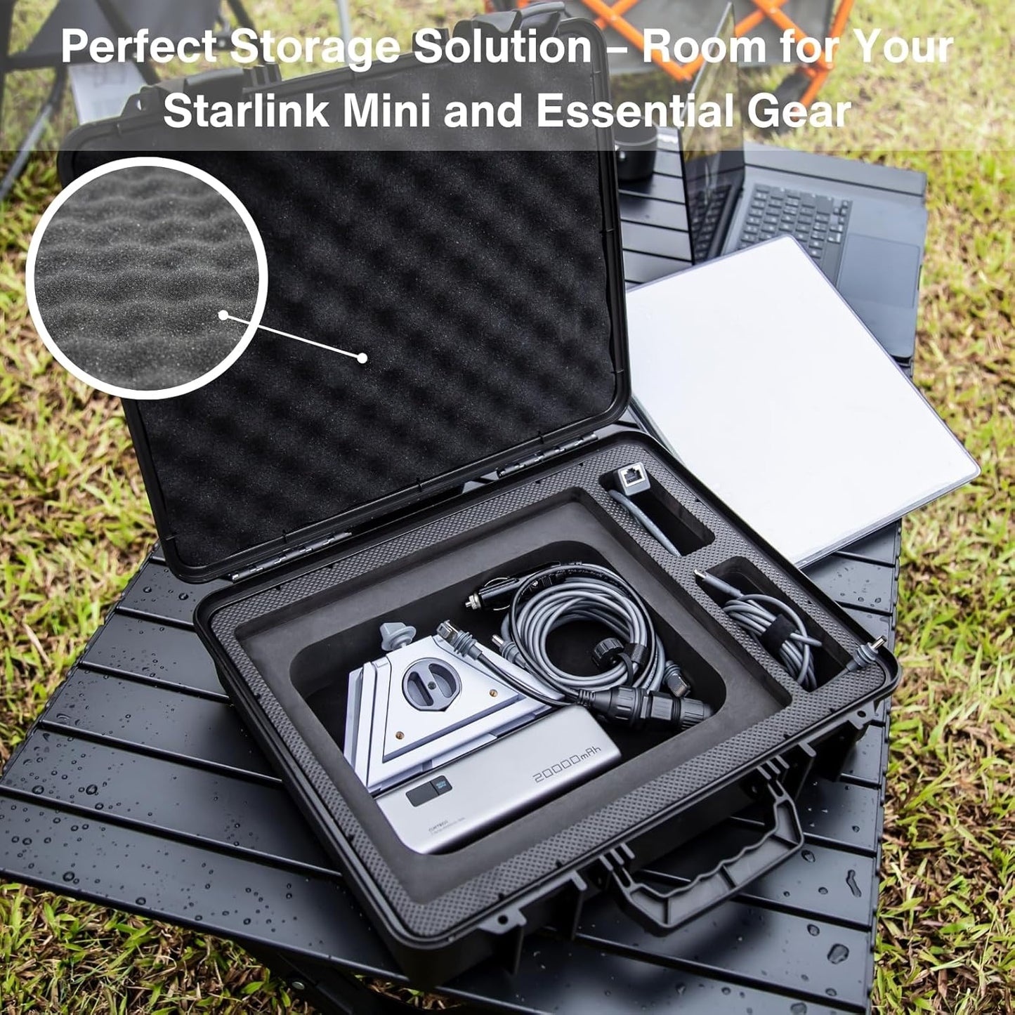 Protective Hard Storage Case for Starlink Mini with Foam Padding
