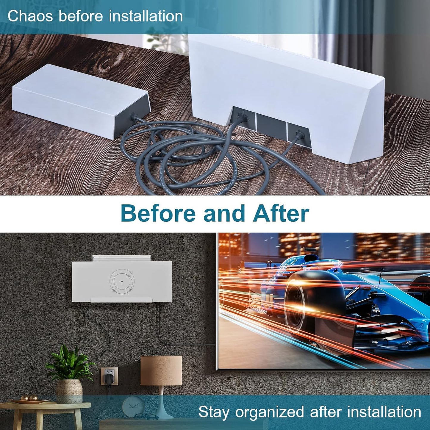 Router and Power Supply Wall Mount Kit for Starlink Standard/Gen 3