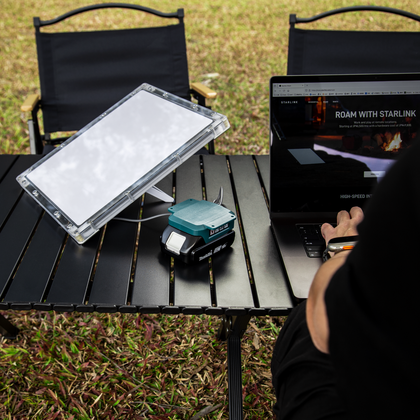Battery Powered Charger for Starlink Mini Compatible with Makita Batteries