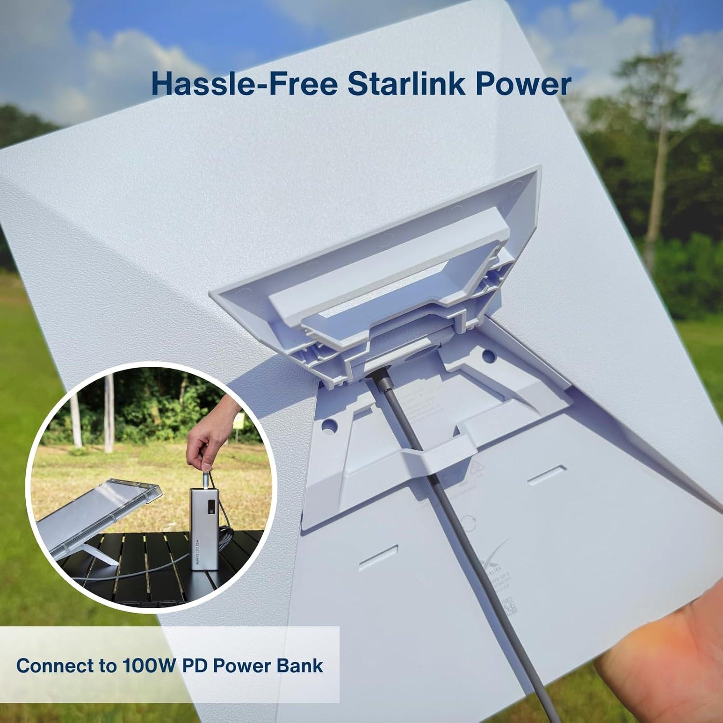 DC to USB-C Power Cable with LED for Starlink Mini