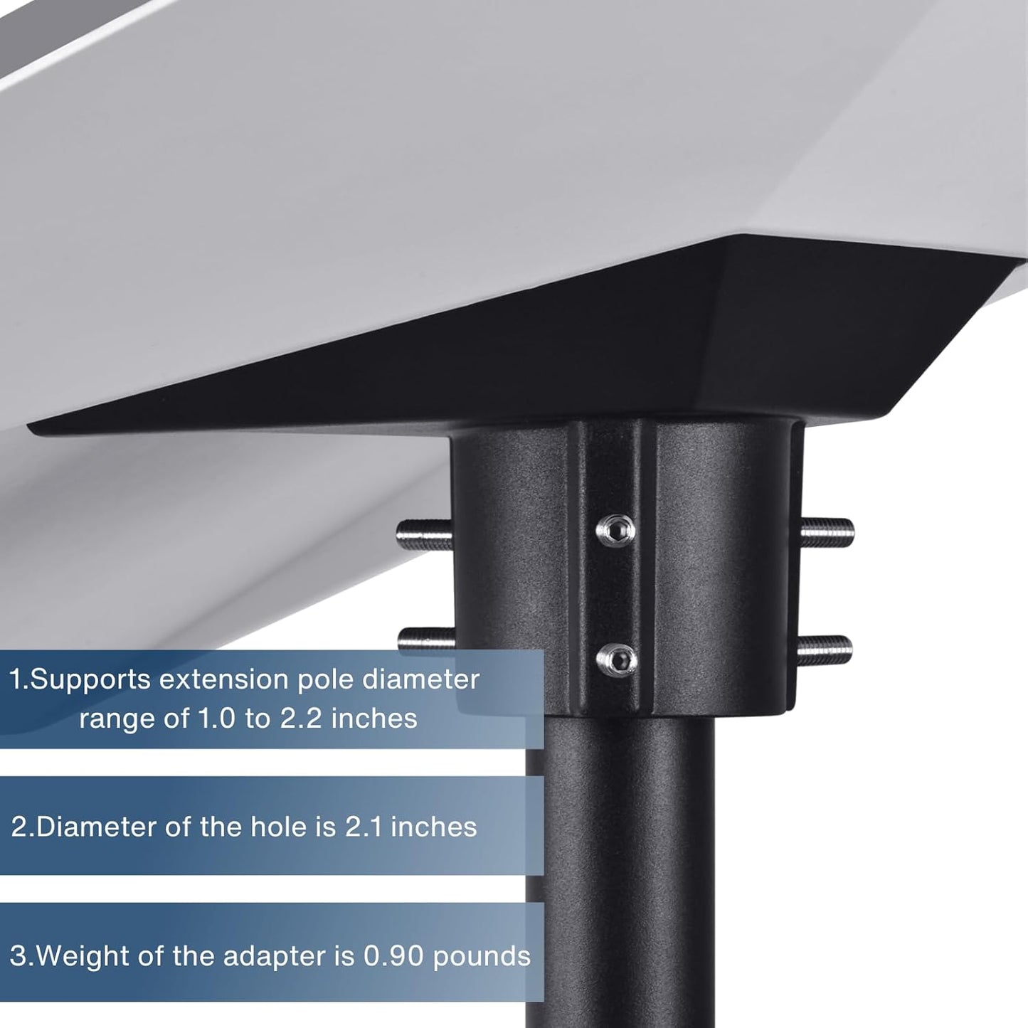Adjustable Mounting Kit with Aluminum Pipe Adapter Pole Mount for Starlink Standard/Gen 3, Stainless Steel