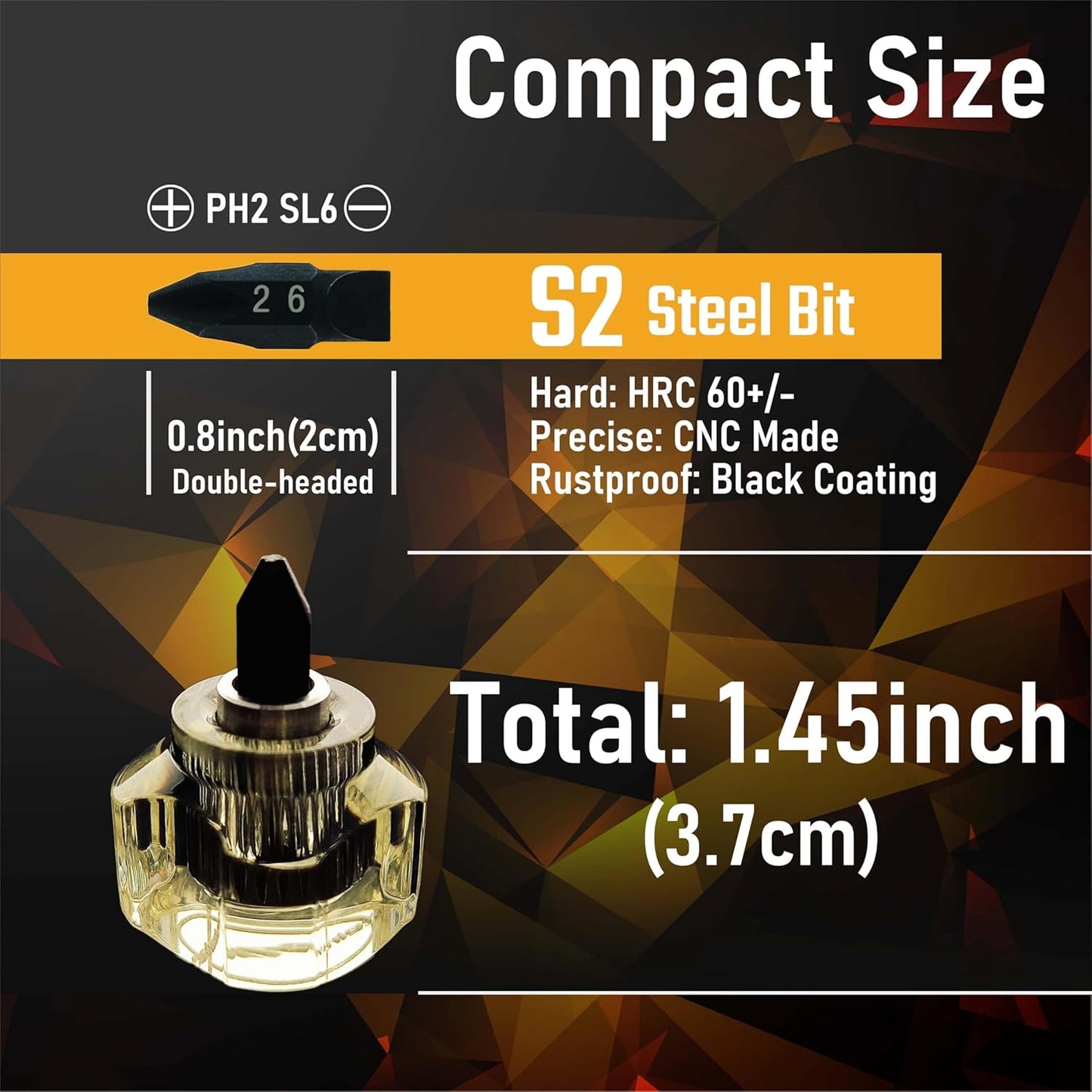 10in1 Short Stubby Mini Screwdriver for tight spots
