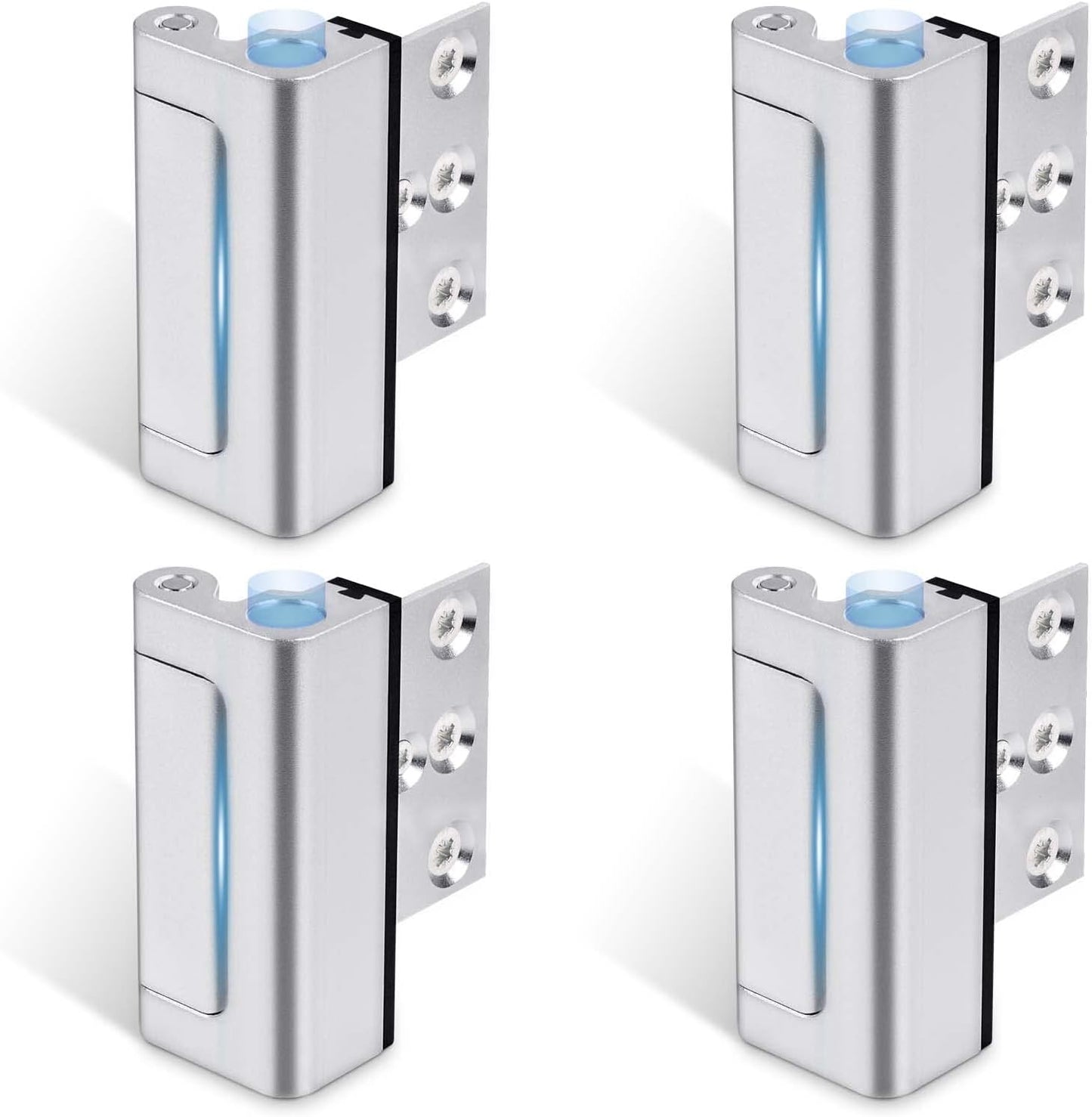 Home Security Door Reinforcement Lock, Silver