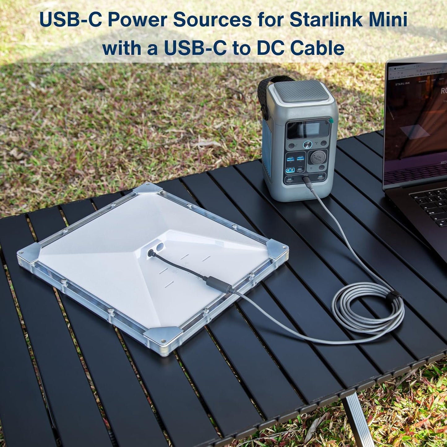 DC Male to DC Female Power Adapter Cable for Starlink Mini