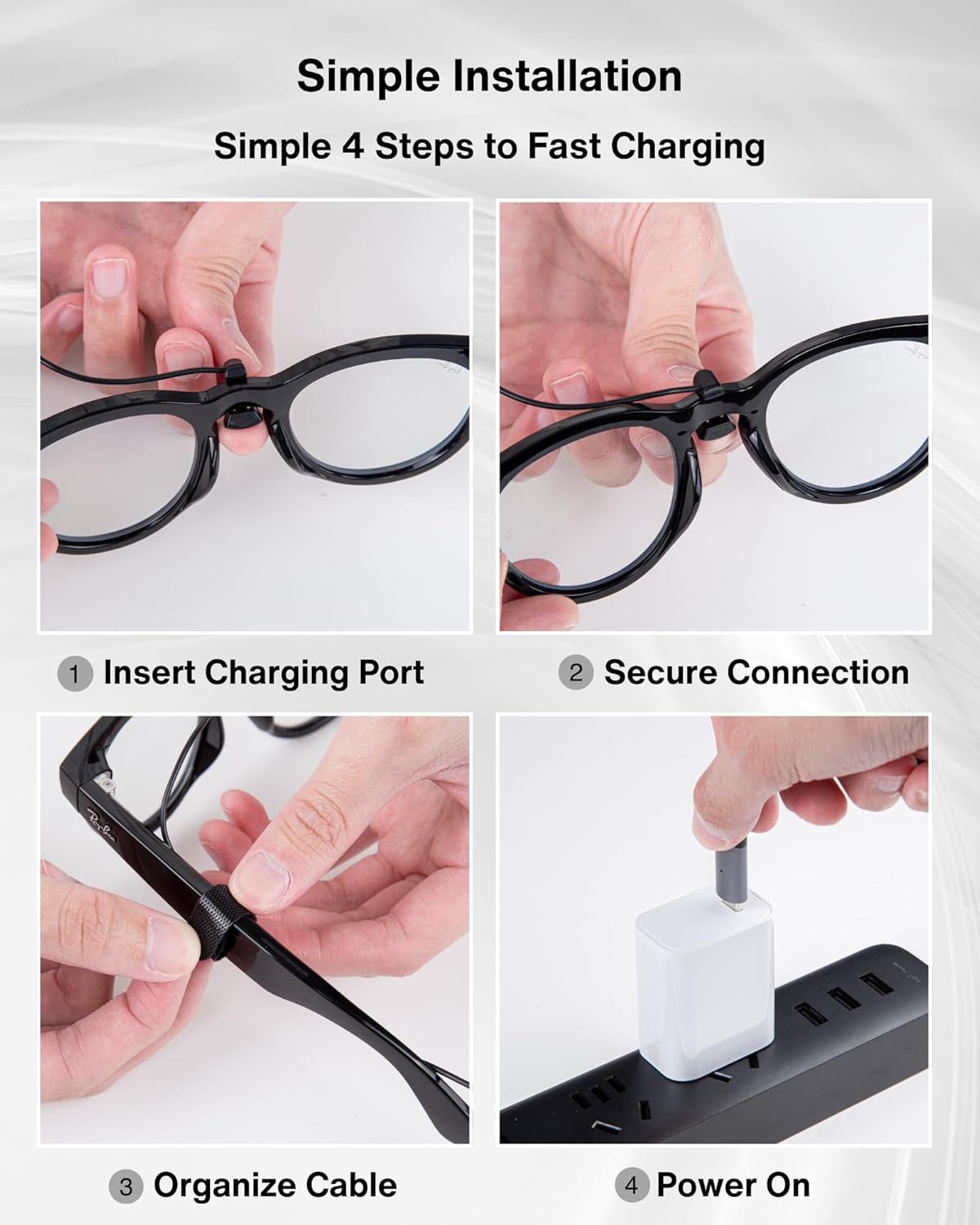 USB-C Charging Cable for RayBan Meta Glasses