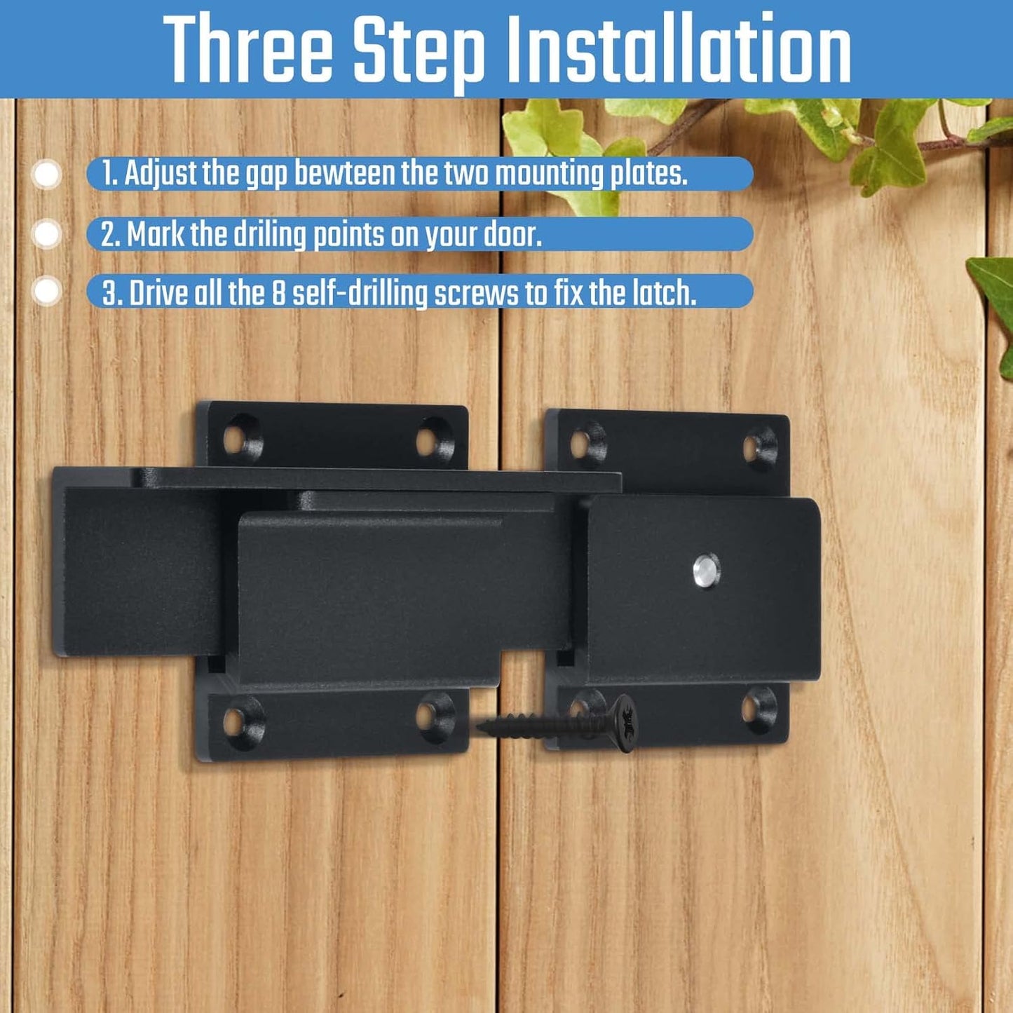 3.5mm Flip Gate Latch Lock with Padlock Hole