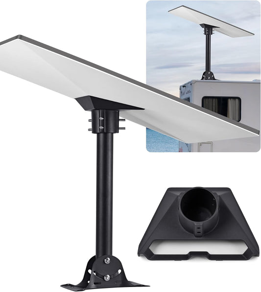 Adjustable Mounting Kit with Aluminum Pipe Adapter Pole Mount for Starlink Standard/Gen 3, Stainless Steel