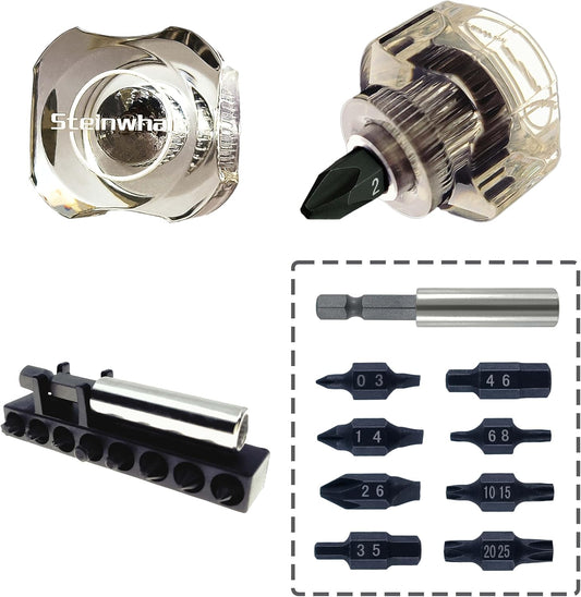 10in1 Short Stubby Mini Screwdriver for tight spots