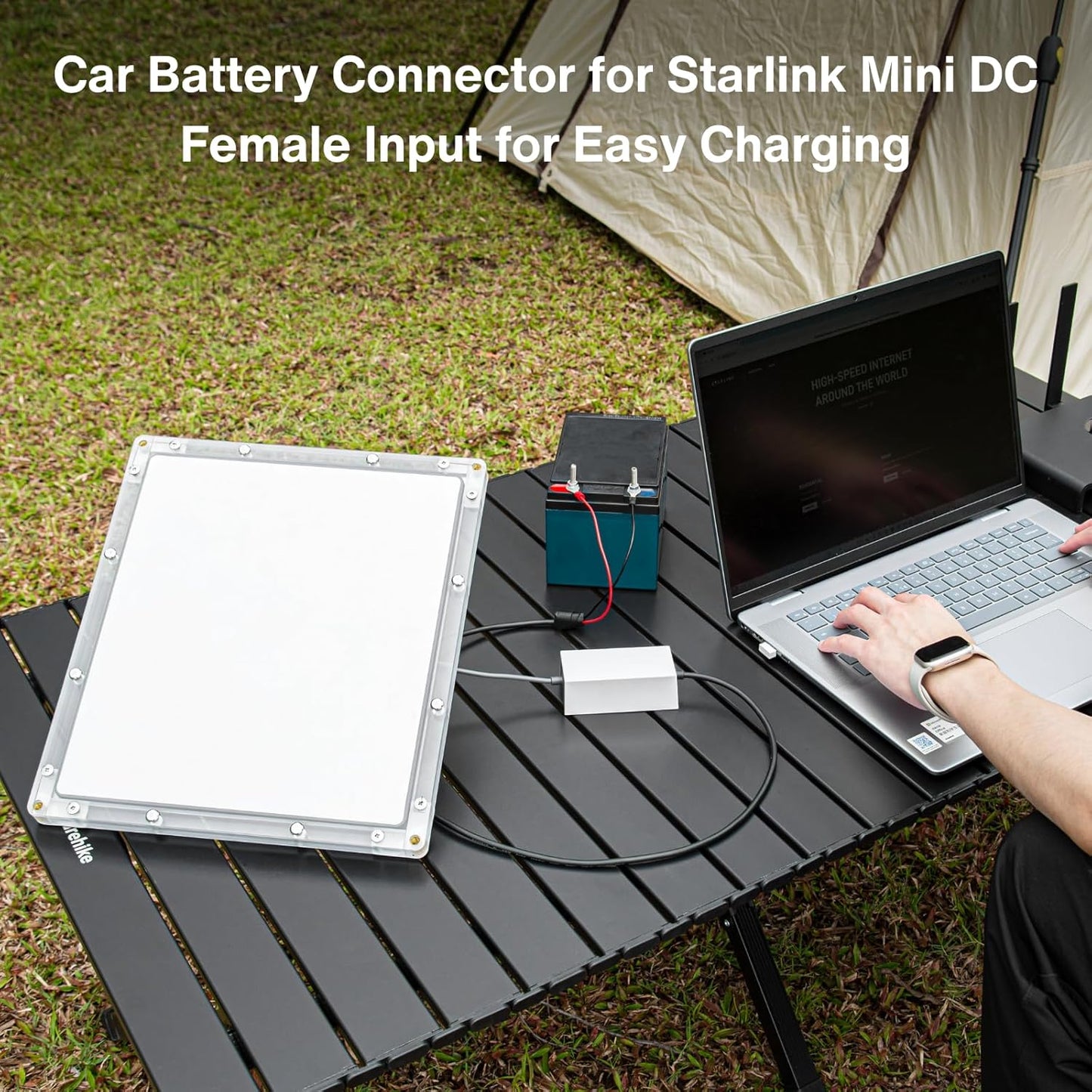 Car Battery Connector to DC Female Adapter for Starlink Mini