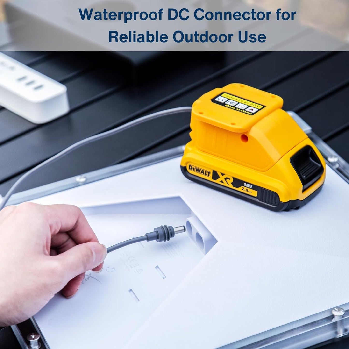 Battery Powered Charger for Starlink Mini Compatible with DeWalt Batteries