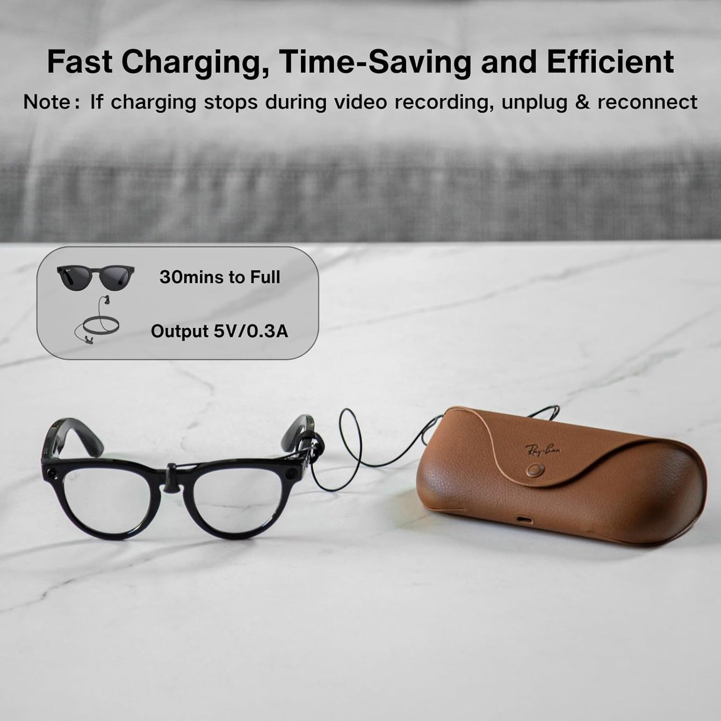 Charging Cable for RayBan Meta Glasses