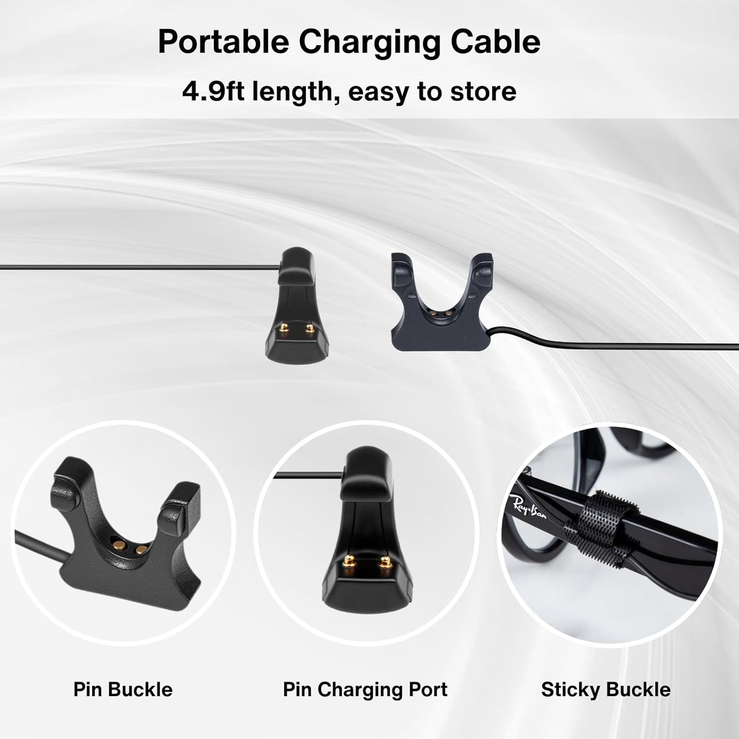 Charging Cable for RayBan Meta Glasses