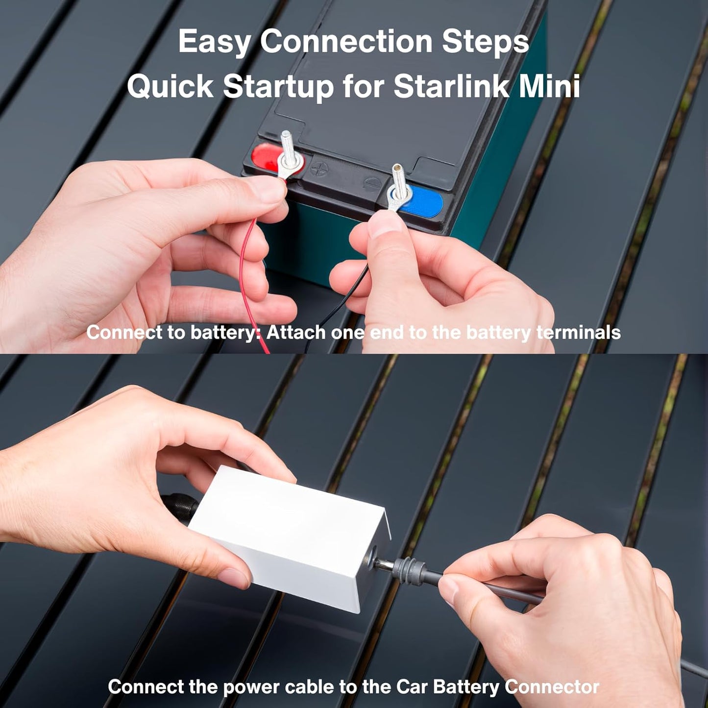 Car Battery Connector to DC Female Adapter for Starlink Mini