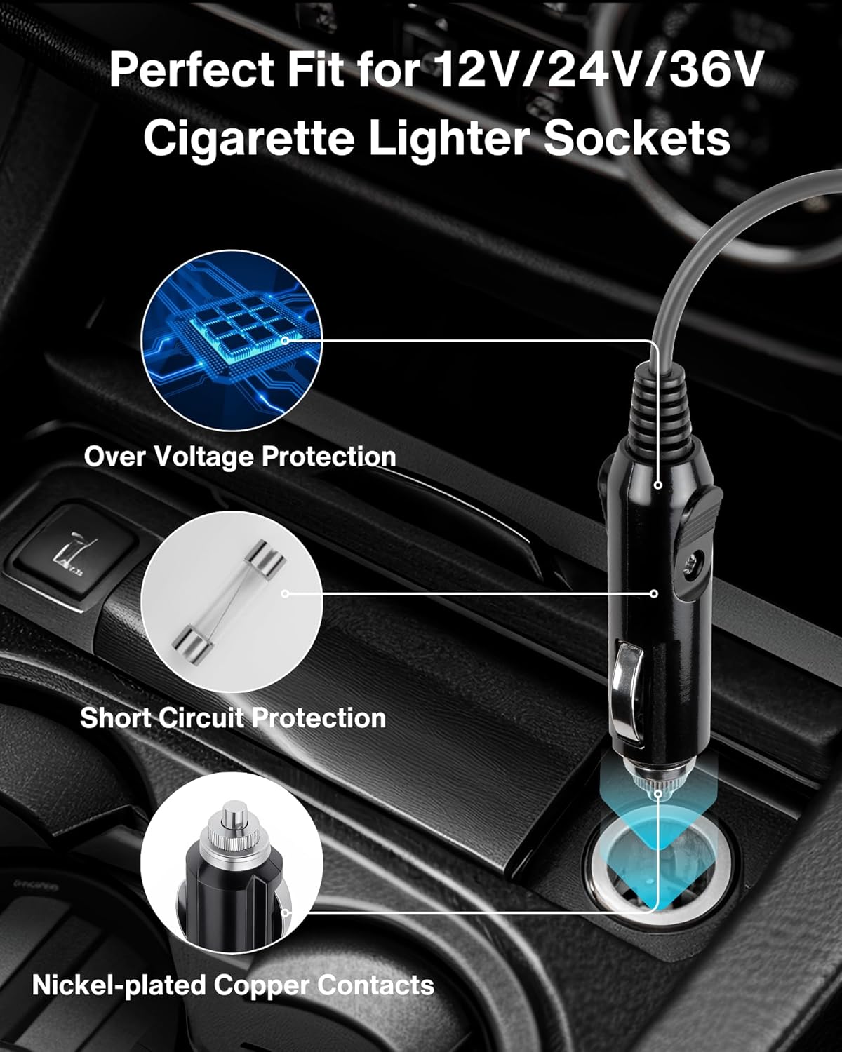 Car Charger to DC Female Adapter 60W Output for Starlink Mini