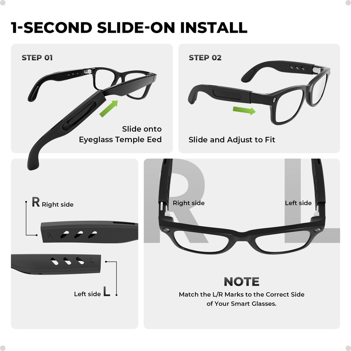 Silicone Eyeglass Ear Hooks for Ray-Ban Meta Glasses
