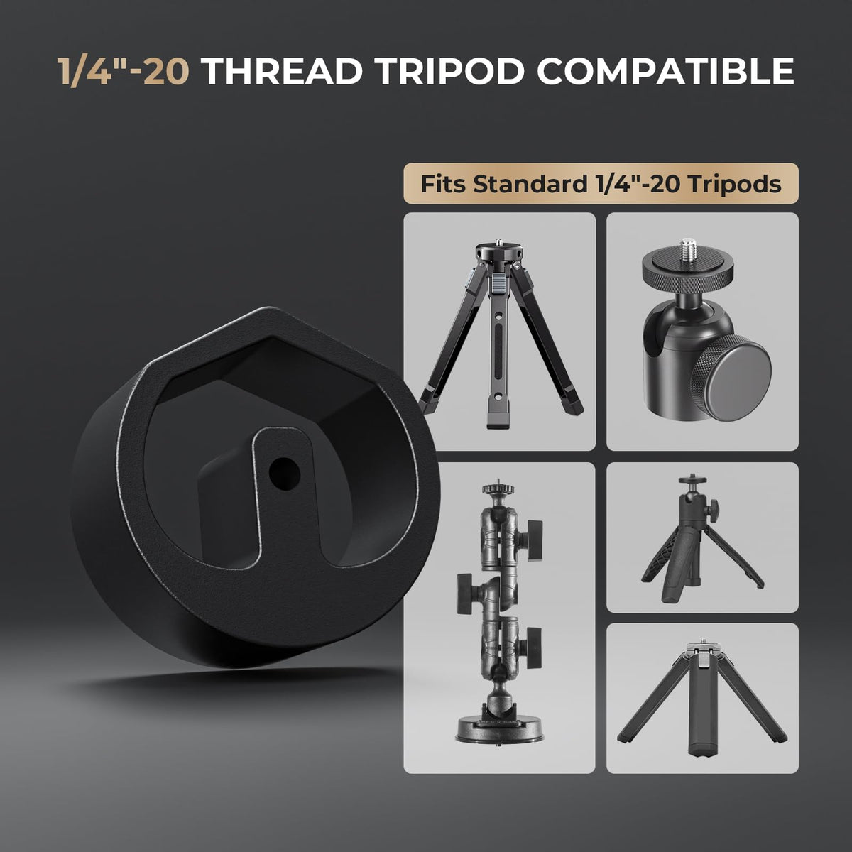 Aluminum 1/4¡å-20 Thread Tripod Adapter for Starlink Mini