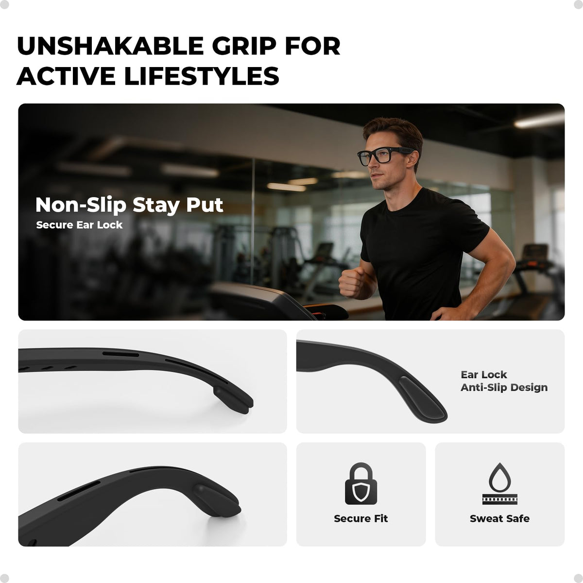 Silicone Eyeglass Ear Hooks for Ray-Ban Meta Glasses