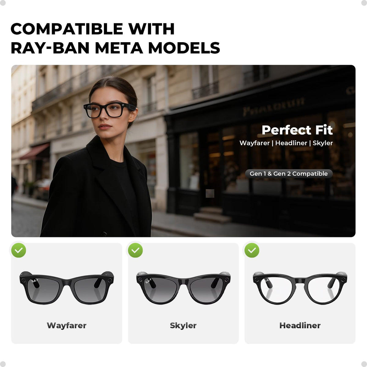 Silicone Eyeglass Ear Hooks for Ray-Ban Meta Glasses