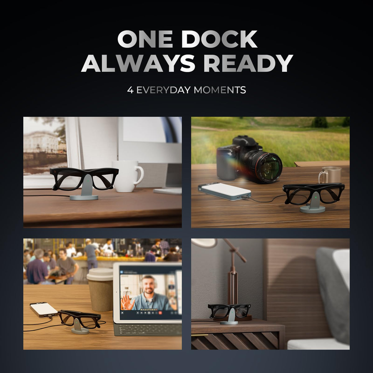 Fast Charging Dock for Ray-Ban Meta Smart Glasses