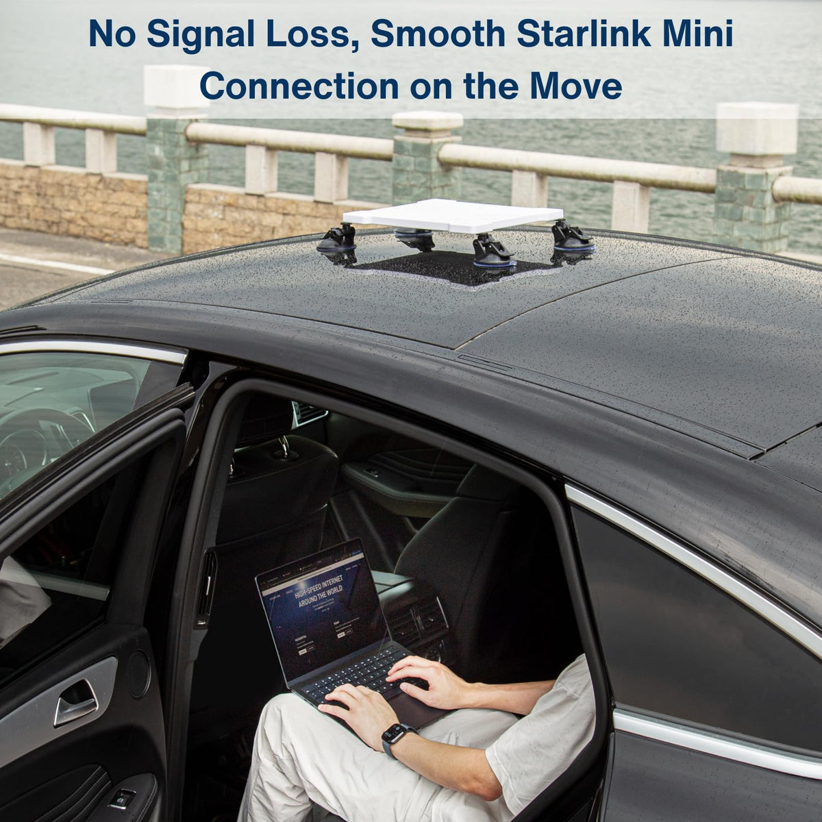 Protective Case with Suction Cups for Starlink Mini