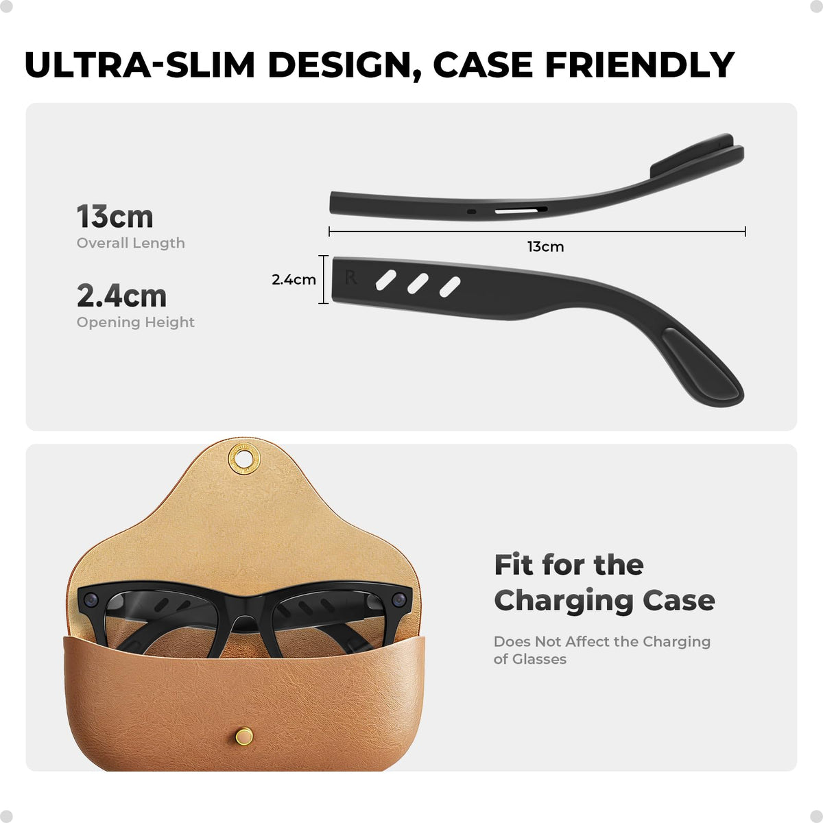 Silicone Eyeglass Ear Hooks for Ray-Ban Meta Glasses