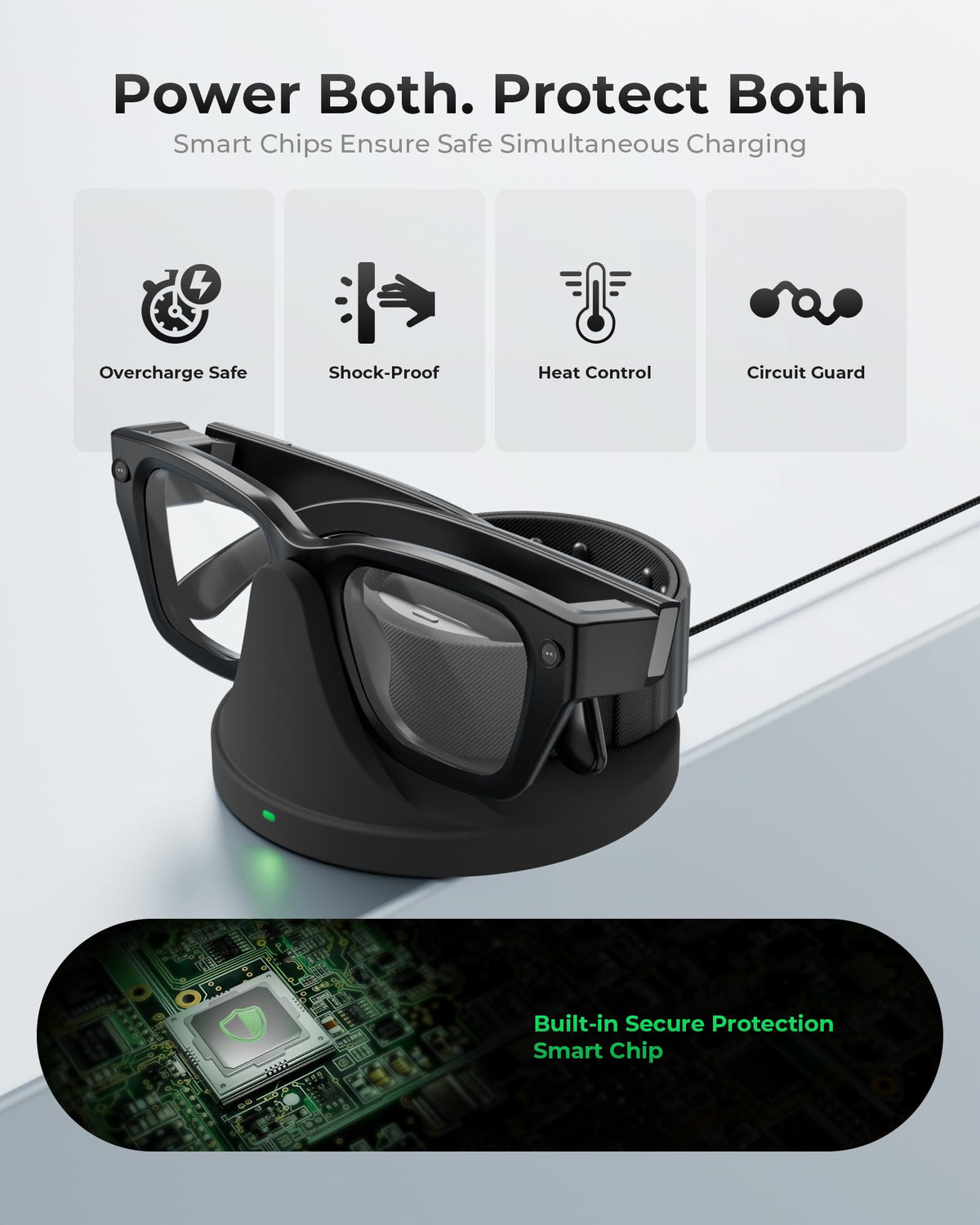 2-in-1 Charger for Ray-Ban Meta Display Glasses & Nerve Band