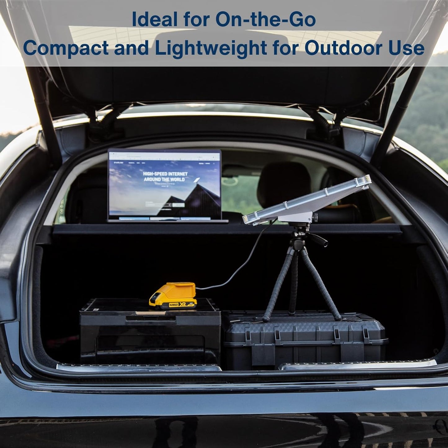 Battery Powered Charger for Starlink Mini Compatible with DeWalt Batteries