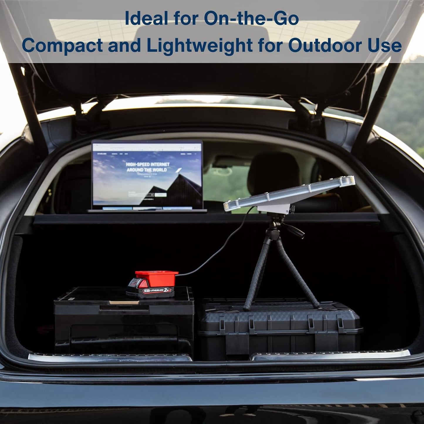 Battery Powered Charger for Starlink Mini Compatible with Milwaukee Batteries